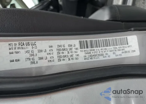 2015 Dodge Durango Sxt из США, поврежденный, VIN 1C4RDHAG0FC953269